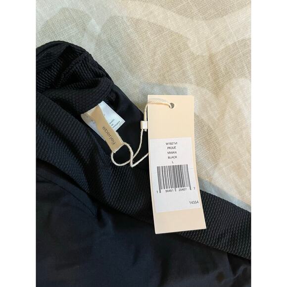 Eberjey pique Vivian black bikini top women’s large nwt - Picture 7 of 8